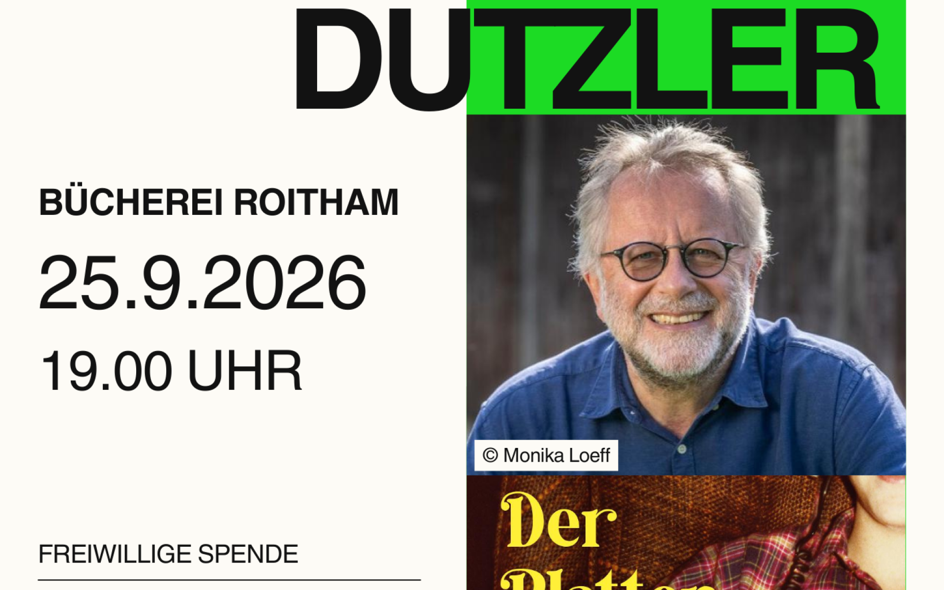 Plakat Lesung Dutzler