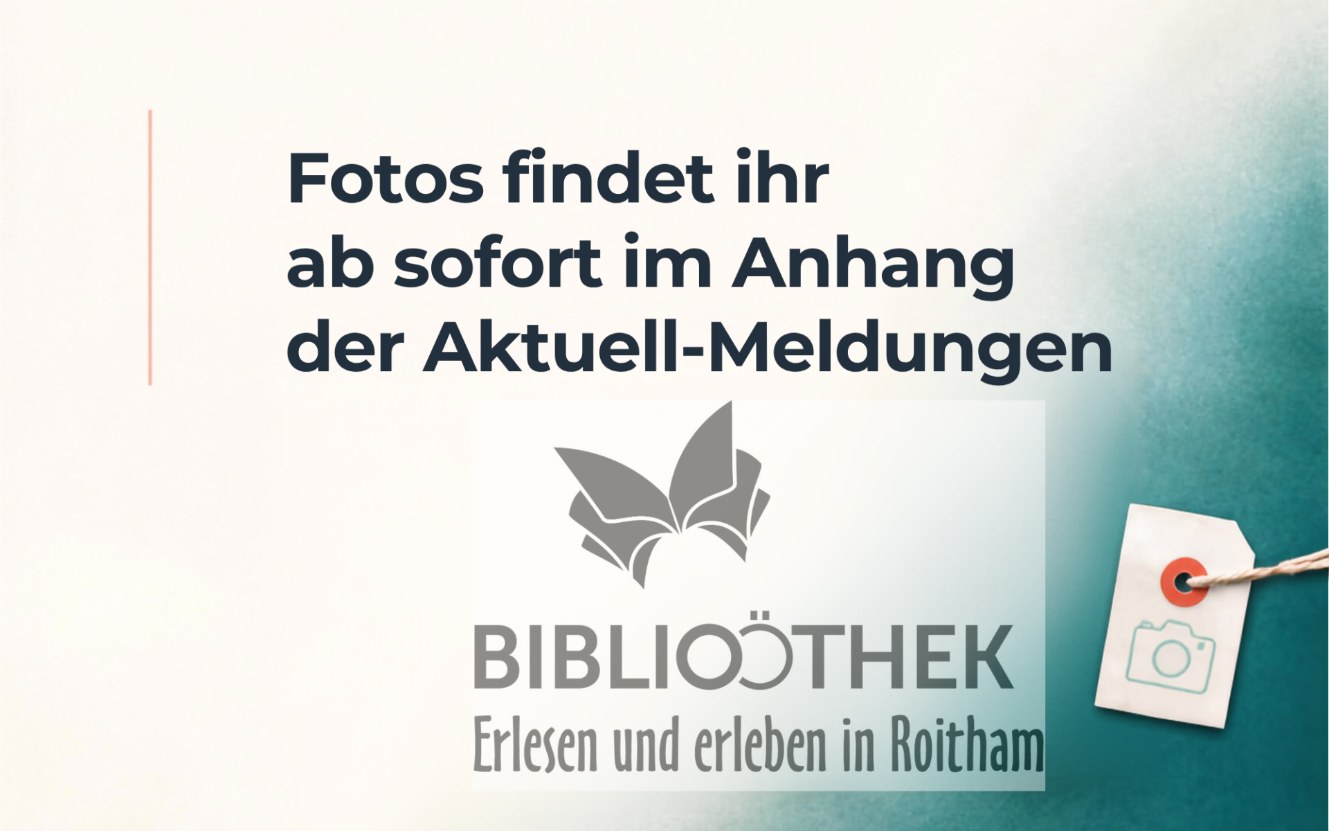 Information wo Fotos jetzt zu finden sind