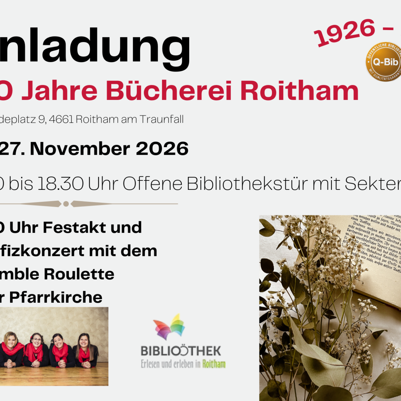 Einladung 100 Jahr Feier